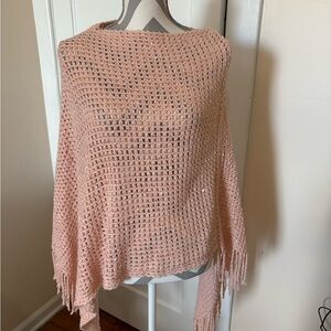 Pink Sequin Sweater Poncho